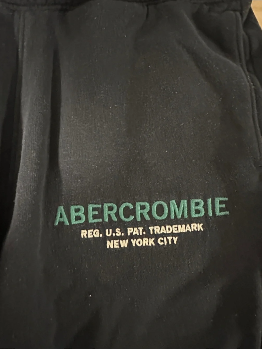 Abercrombie & Fitch Blue Sweatpants with Teal Logo